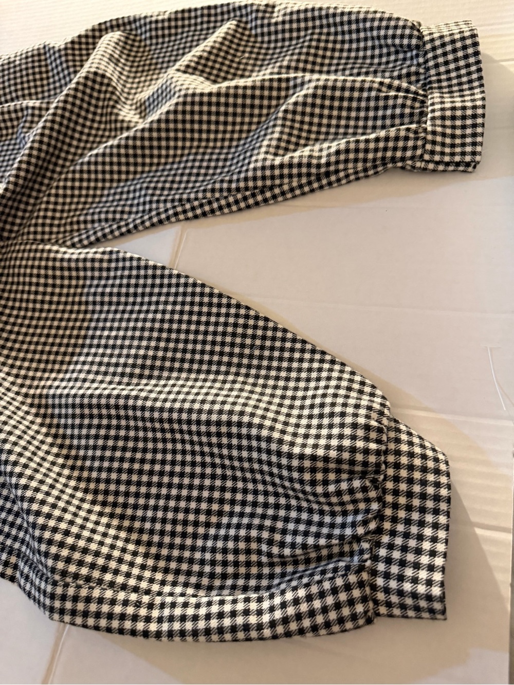 #324 Black & White Gingham Kids Jumpsuit with Red Embroidery - Picture 5 of 5